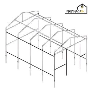 30mm 사각조립식 하우스 폭 2m x 6m(노지용) 골조 조립식비닐하우스 셀프시공