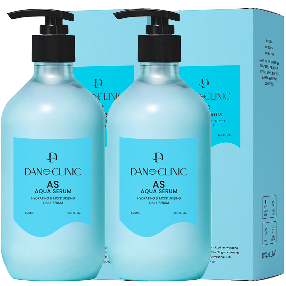 다노클리닉 AS 아쿠아세럼 저자극 수분 헤어에센스 아카시아향, 500ml, 2개