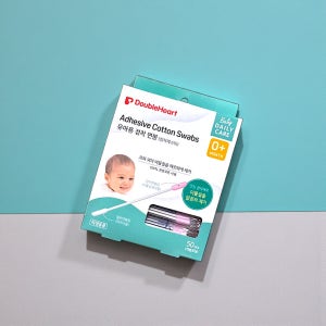신생아 점착 면봉 아기 코 코딱지 이물질제거 점착팁 베이비 개별포장 면봉 50개입