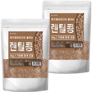 브라운 렌틸콩 2kg, 2개