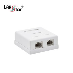 랜스타 LS-WP172S 노출형 아울렛 CAT6A STP 2포트 보급형 PCB 기판 모듈