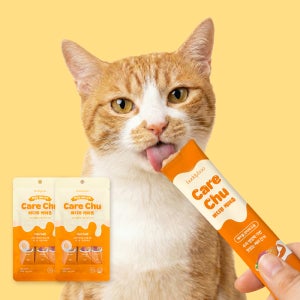 고양이 헤어볼배출 스틱 짜먹는 간식 케어샷 케어츄