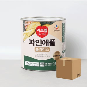 이츠웰 파인애플 슬라이스 3.062kg, 6개(1박스)