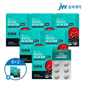 JW중외제약 혈당건강 바나바정제 Pro 500mg 60정, 6개