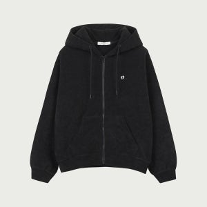 행텐 여성 코듀로이 마이크로플리스 집업_블랙