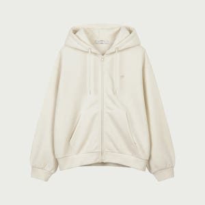 행텐 여성 코듀로이 마이크로플리스 집업_아이보리