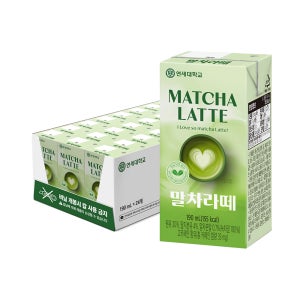 연세우유 말차라떼 우유 190ml, 24개