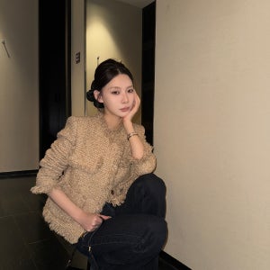 클래식 울 트위드 프린지 자켓 여성봄자켓 데일리 아우터