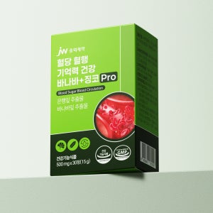 JW중외제약 혈당 혈행 기억력 건강 바나바+징코 Pro 500mg 30정, 1개