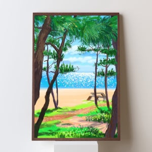 씨솔아틀리에 여름바다 윤슬 아트 프린트 A4/A3/A2/A1