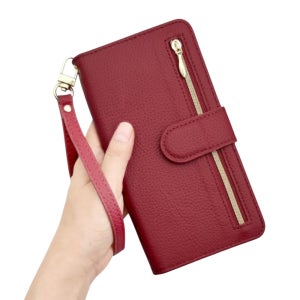 카드 지갑 케이스 천연소가죽 포근 버건디, 갤럭시S10 5G SM-G977N