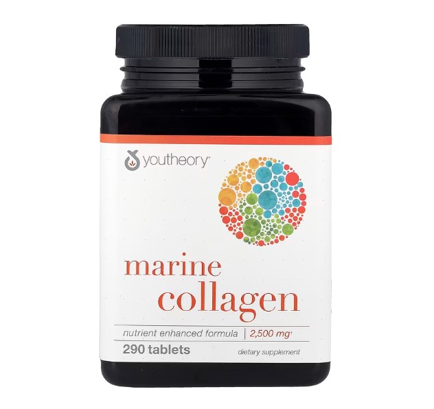 Youtheory 가수분해 피쉬콜라겐 290정 <b>하이드롤라이즈드 마린콜라겐 펩타이드</b>