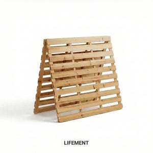 라이프먼트 베이직 접이식 저상형 원목 매트리스 깔판 침대 프레임 2단/4단