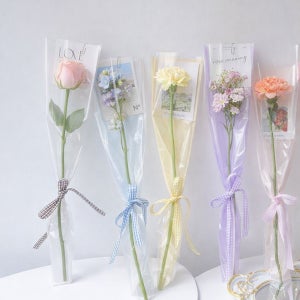 슈리팜 플라워 포장지 꽃 한송이 포장 비닐 100매