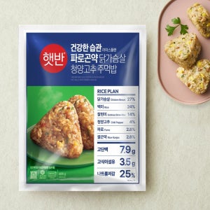 햇반 파로곤약 닭가슴살 청양고추주먹밥, 400g, 4개