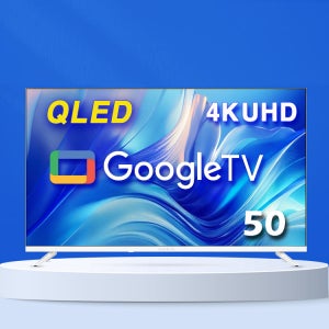 QLED 스마트50UHD 127cm구글5.0 화이트색상 중소기업TV 제주 서귀포 설치해드림