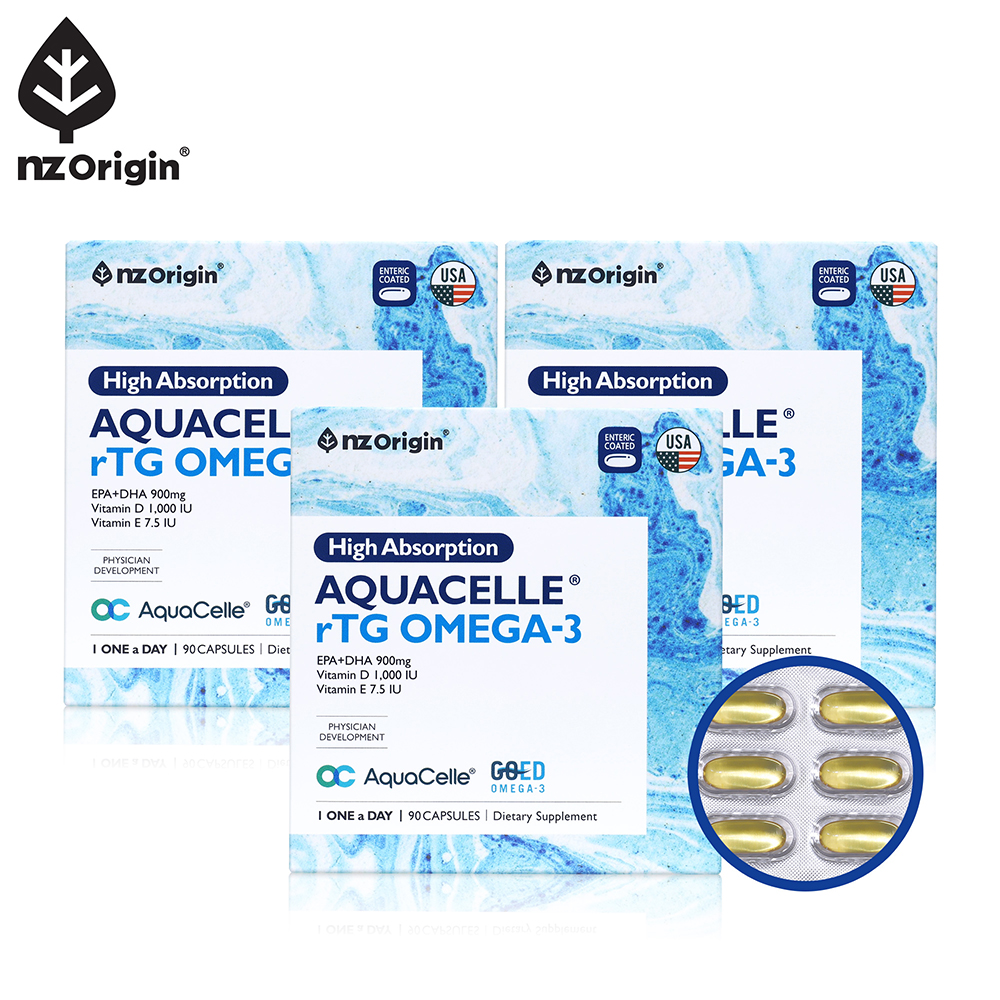 엔젯오리진 하이앱솔션 아쿠아셀 알티지 오메가3 EPA+DHA 비타민D,E 90캡슐, 3개