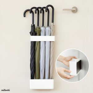 milovhi 후크걸이 포함 5구 현관문 우산꽂이 자석 우산통 우산 정리 거치대