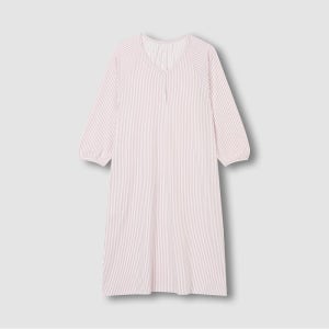 [JAJU/자주] 여 피치스킨 7부 셔링 파자마 원피스_라이트 핑크