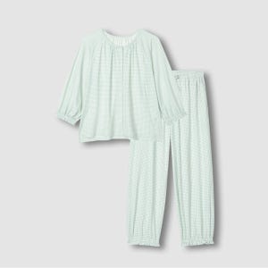 [JAJU/자주] 여 피치스킨 9부 파자마 세트_라이트 민트