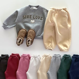 보니토 여아 유아 아기 키즈 양기모 고쟁이 트레이닝 밴딩 바지 조거팬츠