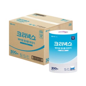 크리넥스 에어셀 점보롤 스마트 300m 4x4팩 총16롤 대용량 사무실 화장실용 비품