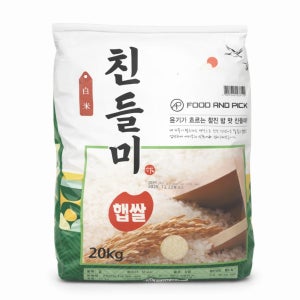 푸드앤픽 친들미 특등급 20kg 단일품종 햅쌀