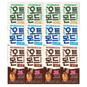 오트몬드3종 오리지널 언스위트 초코 3종 4팩 12개 저칼로리 저당