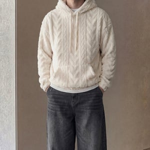 양털후드티 어깨넓어보이는옷 후리스후드티