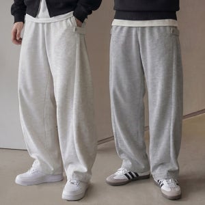 1+1 남자통바지 스웻팬츠 사이드스냅팬츠