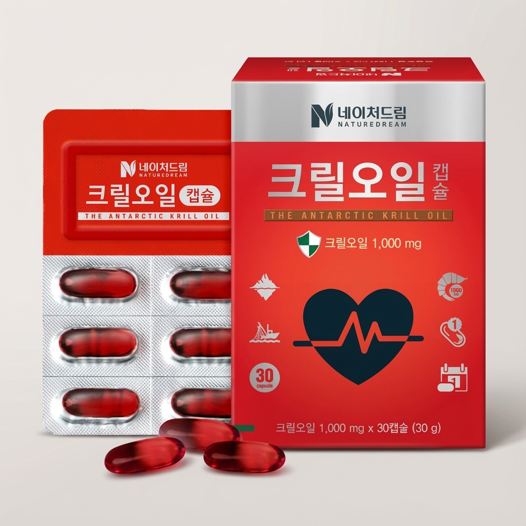 <b>네이처드림</b> 크릴오일 캡슐 1000mg 30정 1개월분