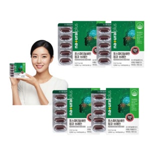 포스티딜세린 포스타틴딜세린 효능 징코 브레인 뇌 건강 60캡슐, 4개