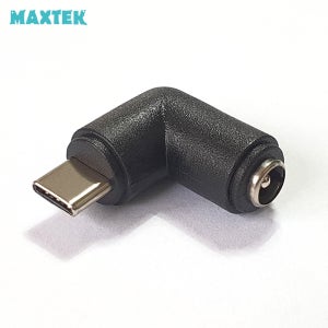 맥스텍 C타입 to DC 5.5x2.1 M/F 꺾임 변환 어댑터