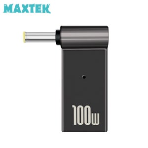 맥스텍 C타입 to DC 5.0x3.0 M/F 꺾임 변환 젠더 삼성 노트북 전원 100W PD
