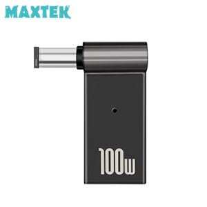 맥스텍 C타입 to DC 7.4x5.0 M/F 꺾임 변환 젠더 노트북 전원 100W PD