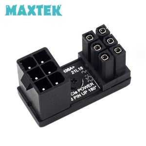 맥스텍 그래픽카드 전원 VGA 6Pin UP U형 연장 젠더 180도 꺾임