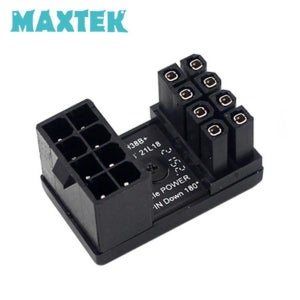 맥스텍 그래픽카드 전원 VGA 8Pin DOWN U형 연장 젠더 180도 꺾임