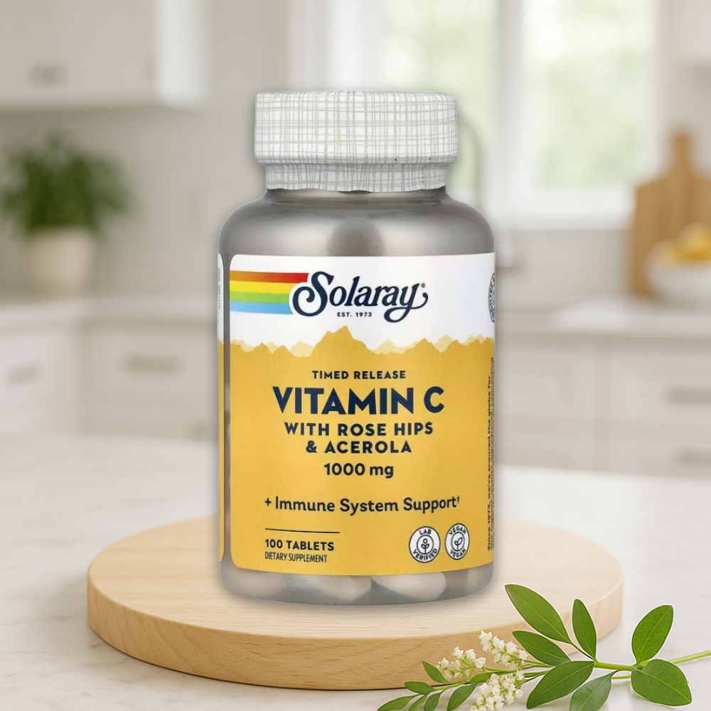 솔라레이 <b>타임드릴리즈 비타민</b>씨 로즈힙 아세로라 1000mg 100정, 1개