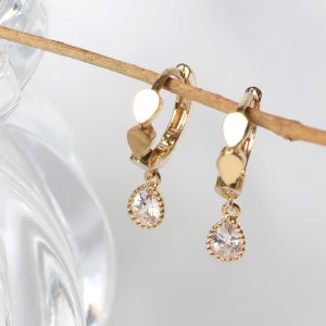 [오로프] 시리 물방울 링귀걸이 1쌍