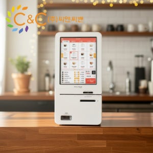 무인 결제 키오스크 EK-192 EK192 이지체크 안드로이드 비대면 카드단말기 화이트