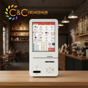 배리어프리 키오스크 EK-192 EK192 이지체크 안드로이드 비대면 카드단말기 화이트