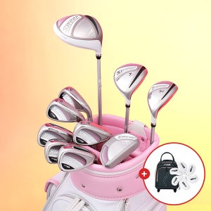 프로기아 PRGR NEW 스위프 핑크 10PC 여성 클럽세트+골프 보스턴백+아이언커버