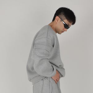 포켓 합포 카고 맨투맨 레이어드 맨투맨 일상복 데일리 커플룩 셋업가능