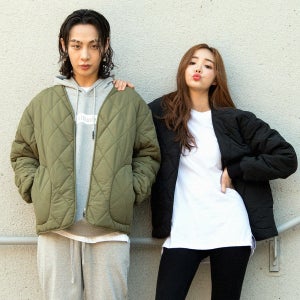 [당일출고] 남녀공용 보아털 퀼팅 집업점퍼 깔깔이 점퍼