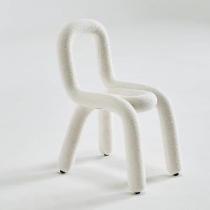 브라보가구 바바 부클레 패브릭 의자 화이트