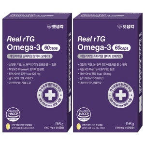 펫생각 KD파마 강아지 오메가3 피부 심장 관절 영양제 160mg 2개월, 60정, 2개