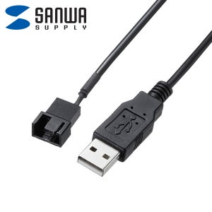 강원전자 산와서플라이 USB 전원 12V 승압 케이블 0.9m TK-PWFAN6