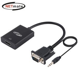 강원전자 넷메이트 VGA(RGB) + Stereo to HDMI 컨버터 NM-VH015
