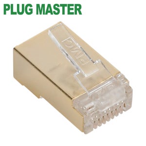 강원전자 플러그마스터 STP CAT.7/CAT.6A RJ-45 8P8C 플러그 - Two Prongs 핀 P8-064N(100개)