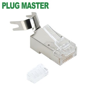 강원전자 플러그마스터 STP CAT.8 RJ-45 8P8C 플러그 - Three Prongs 핀 P8-069-9(100개)